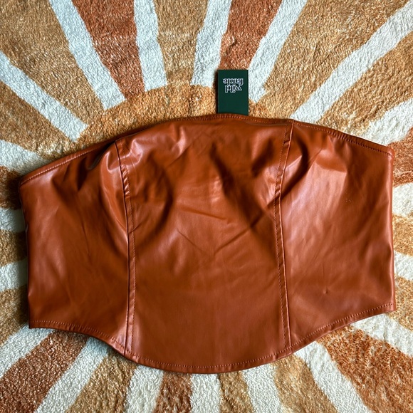 Wild fable XL rust zip back crop top - Picture 1 of 14